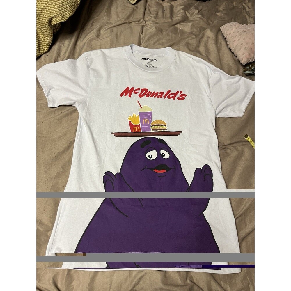 McDonald’s Grimace L Graphic T-shirt New 100% Cotton Fast Food Streetwear Tee